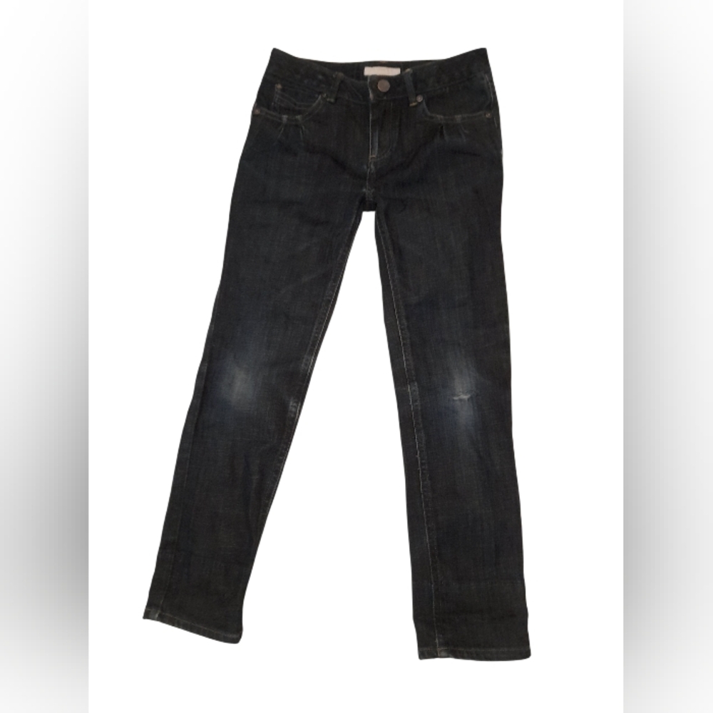 Burberry Kids Denim Straight Leg Distressed Jeans